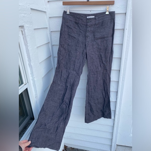 CAbi Pants - CAbi Charcoal Dress Pants Bell Bottom Wide Leg Linen Pants